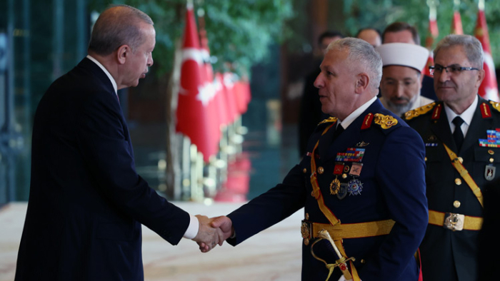 Cumhurbaşkanlığı Külliyesinde bayram kabul töreni yapıldı